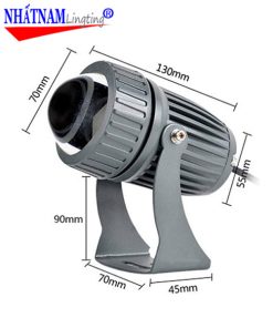 Đèn rọi cột ngoài trời 10W cao cấp chính hãng Nhất Nam