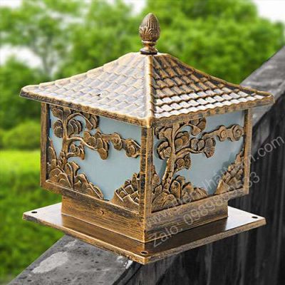 Đèn trụ cổng nhôm đúc cao cấp